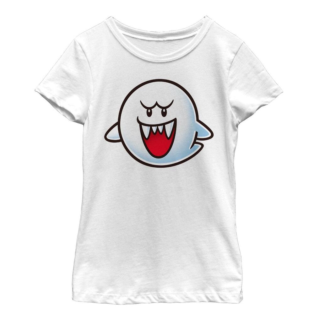 Girls Nintendo Mario Boo Ghost Smile Tshirt